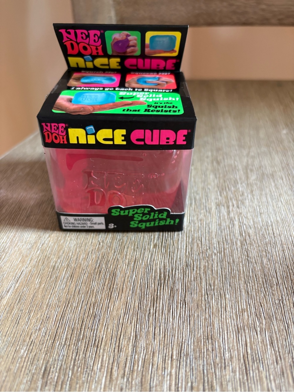 NeeDoh Nice Cube Super Solid Squish-Pink